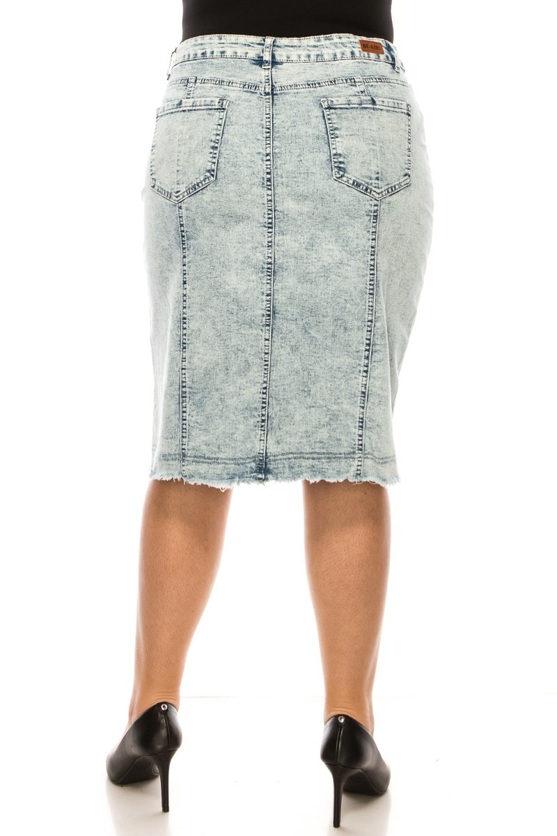 Denim Skirt Plus Size
