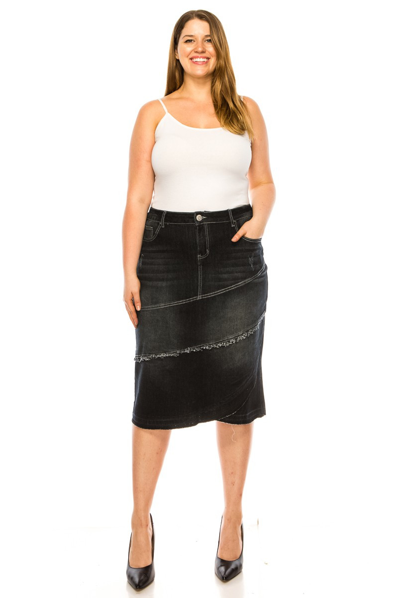 Denim Skirt Plus Size