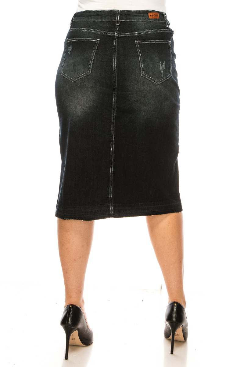 Denim Skirt Plus Size