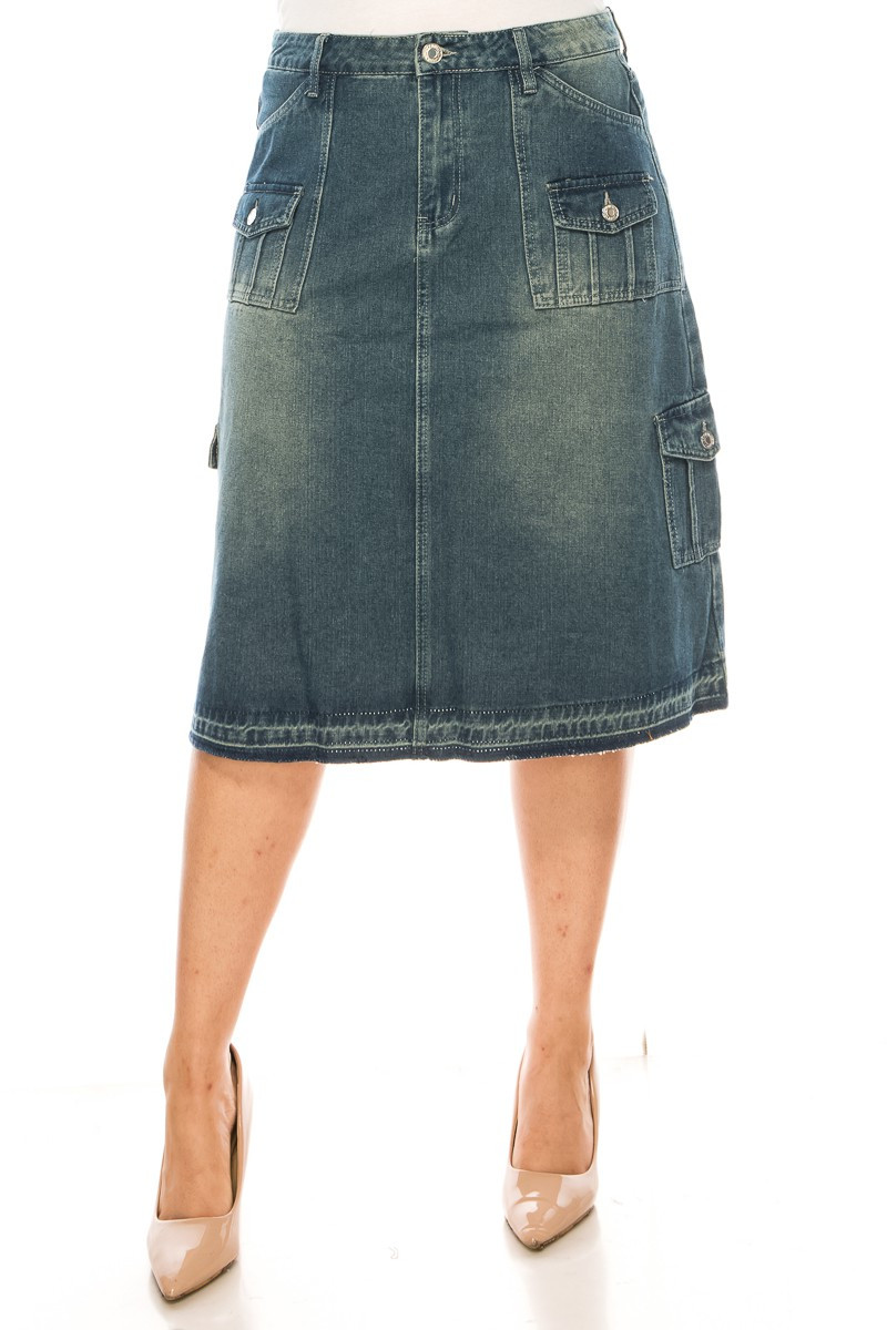 Denim Skirt Plus Size