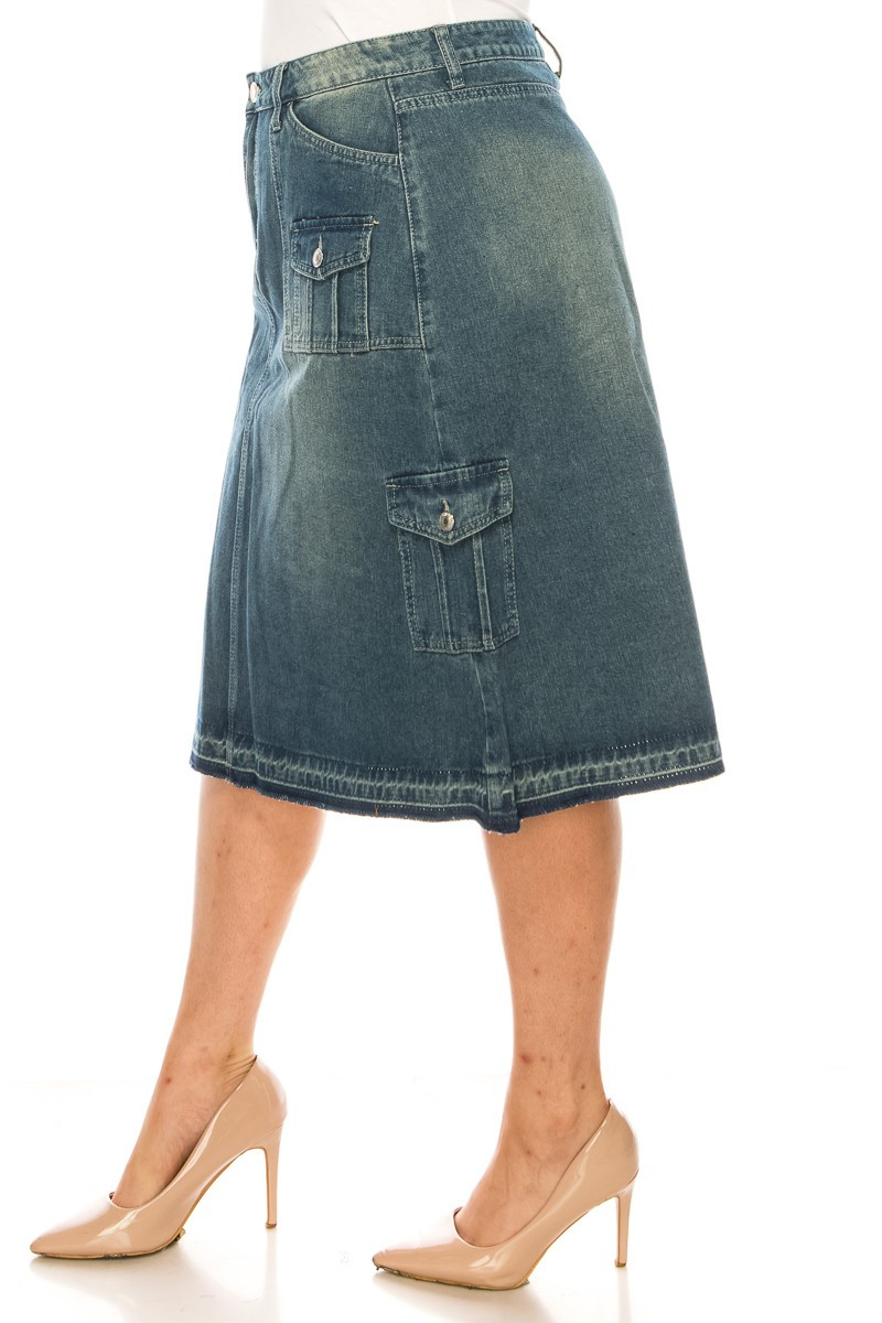 Denim Skirt Plus Size