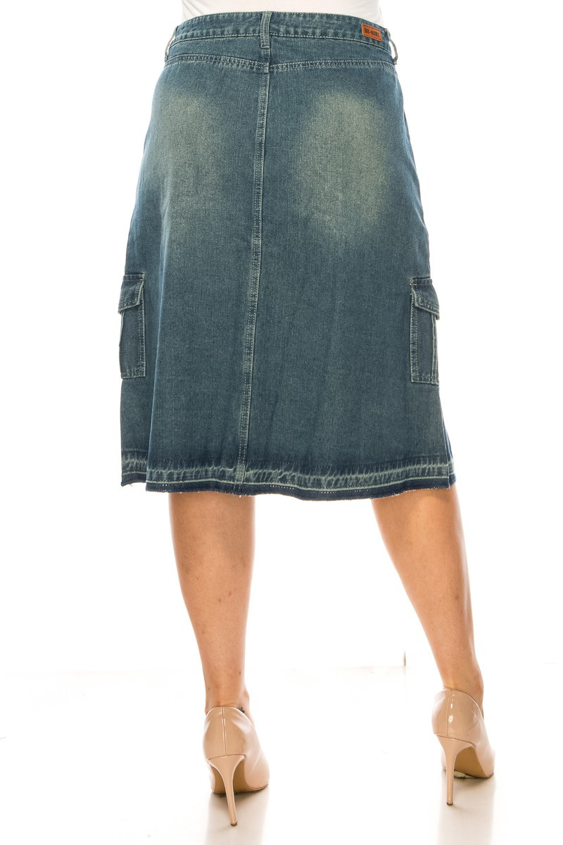 Denim Skirt Plus Size