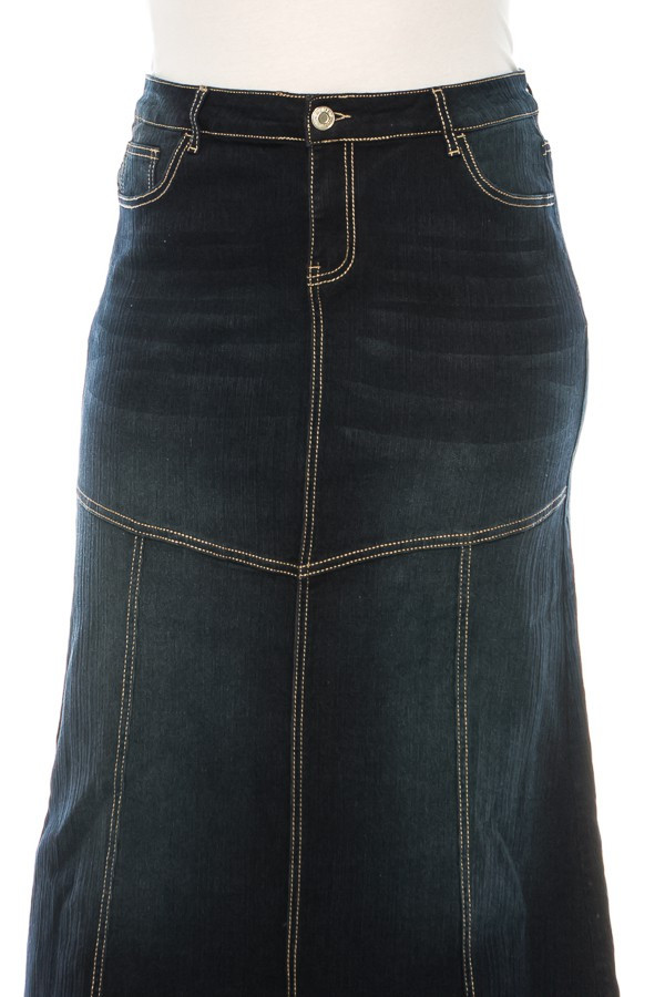 Denim Long Skirt Plus Size