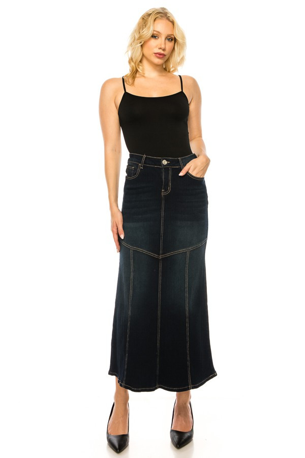Denim Long Skirt