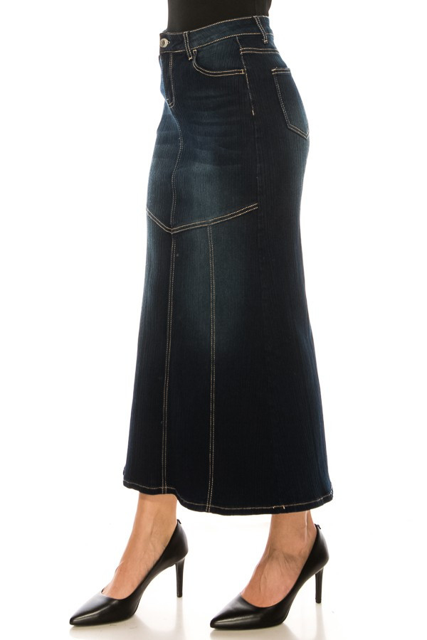 Denim Long Skirt