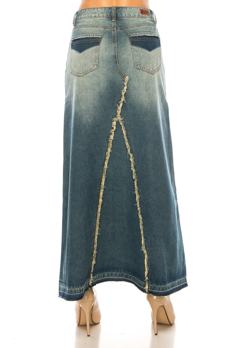 Denim Long Skirt