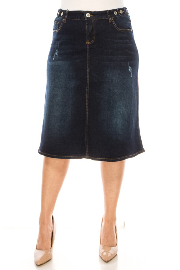 Denim Skirt Plus Size