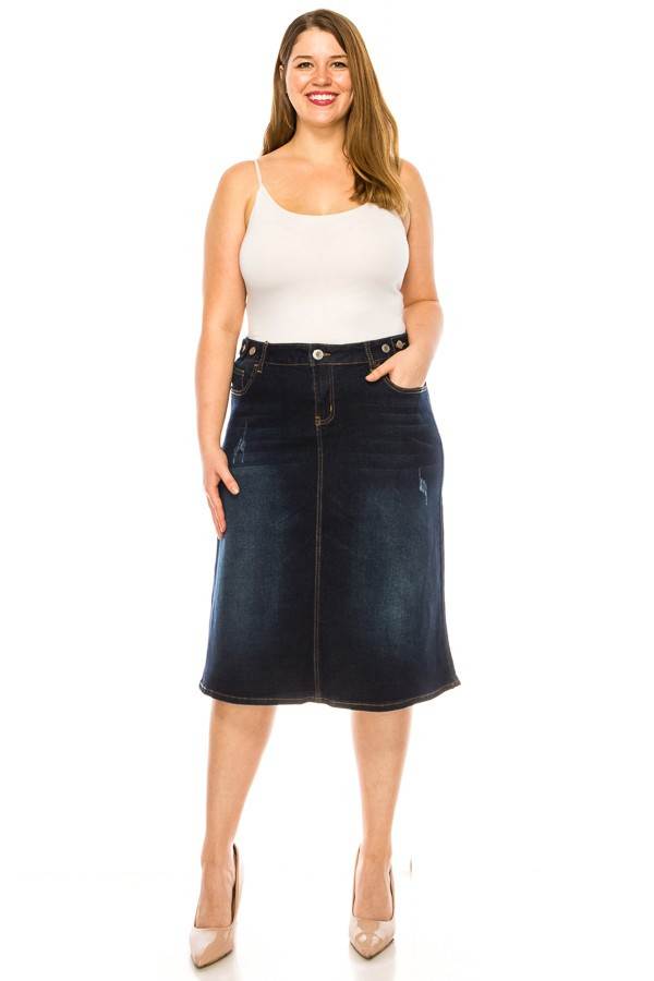 Denim Skirt Plus Size