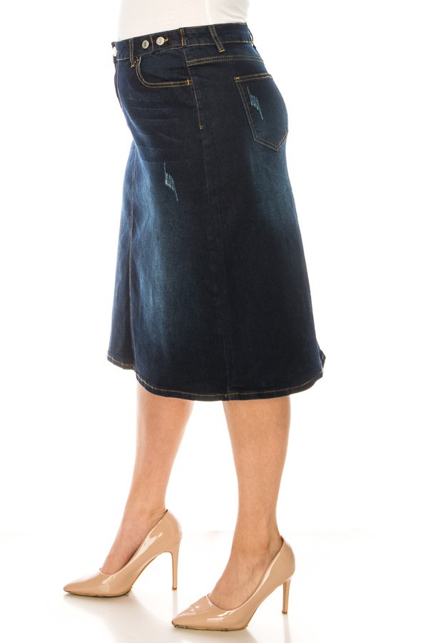 Denim Skirt Plus Size