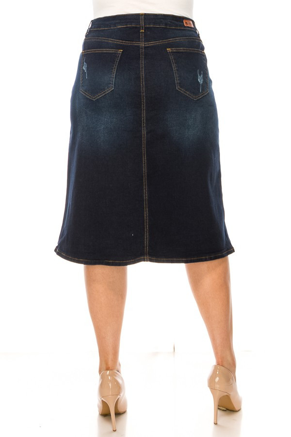 Denim Skirt Plus Size