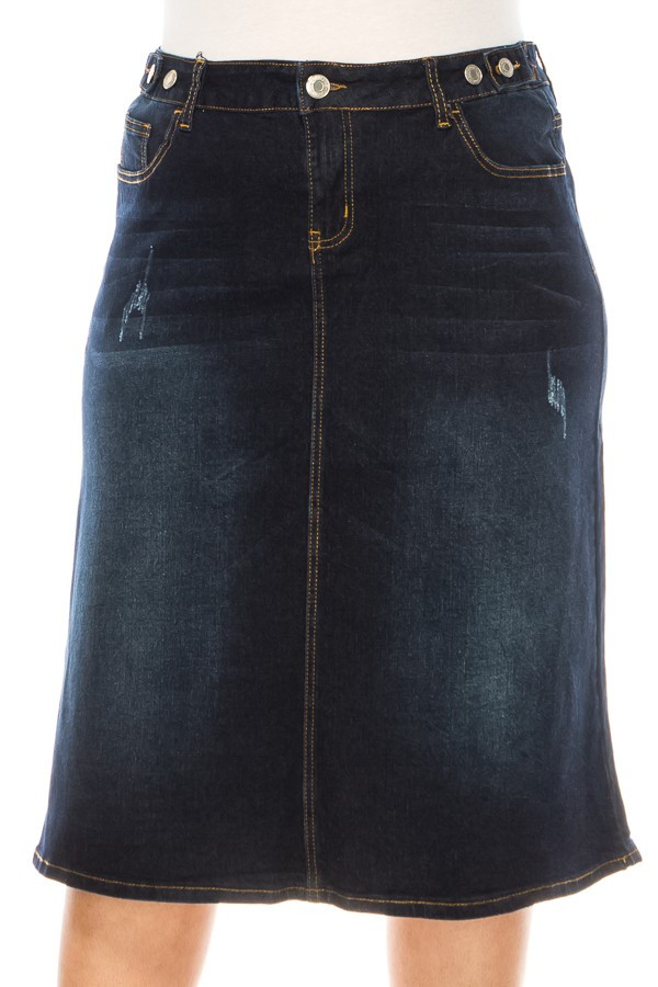 Denim Skirt Plus Size