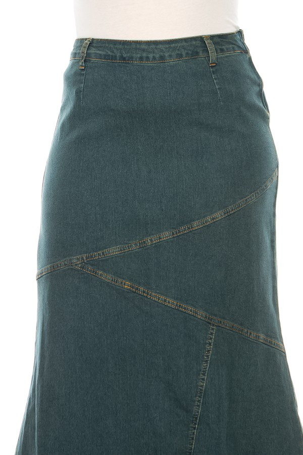 Denim Long Skirt Plus Size