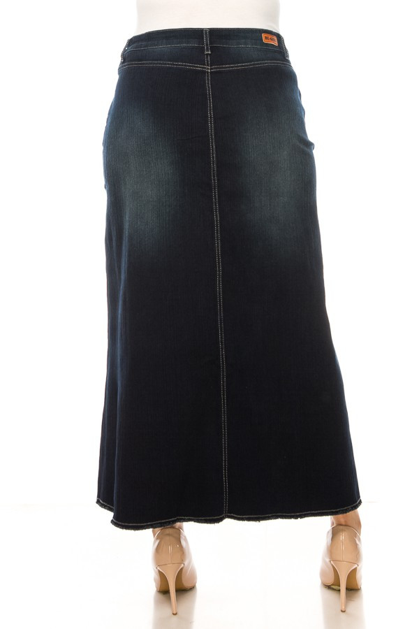 Denim Long Skirt Plus Size