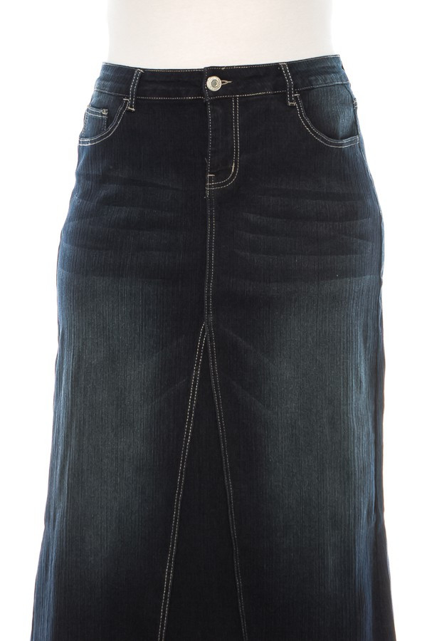 Denim Long Skirt Plus Size