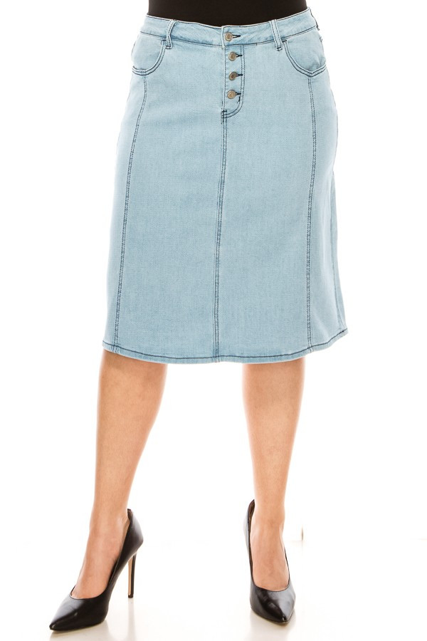Denim Skirt Plus Size
