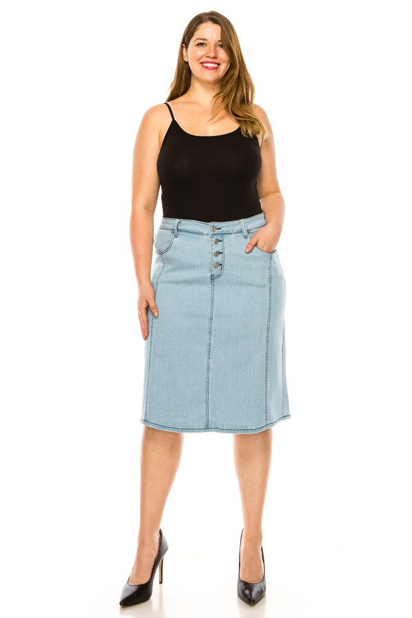 Denim Skirt Plus Size