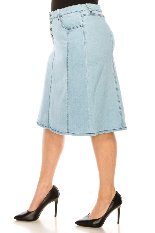 Denim Skirt Plus Size