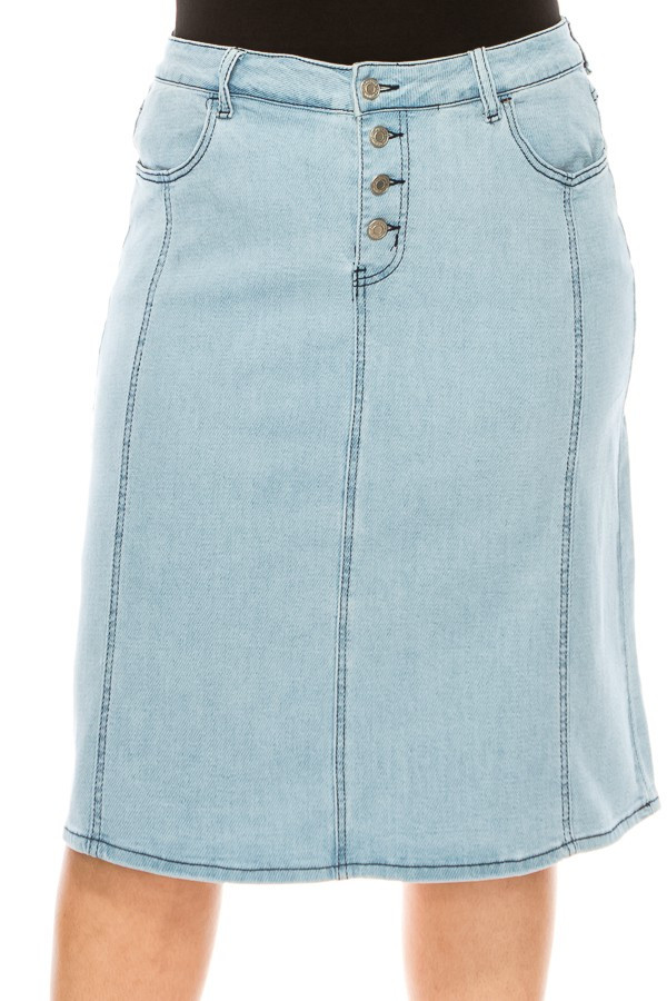 Denim Skirt Plus Size