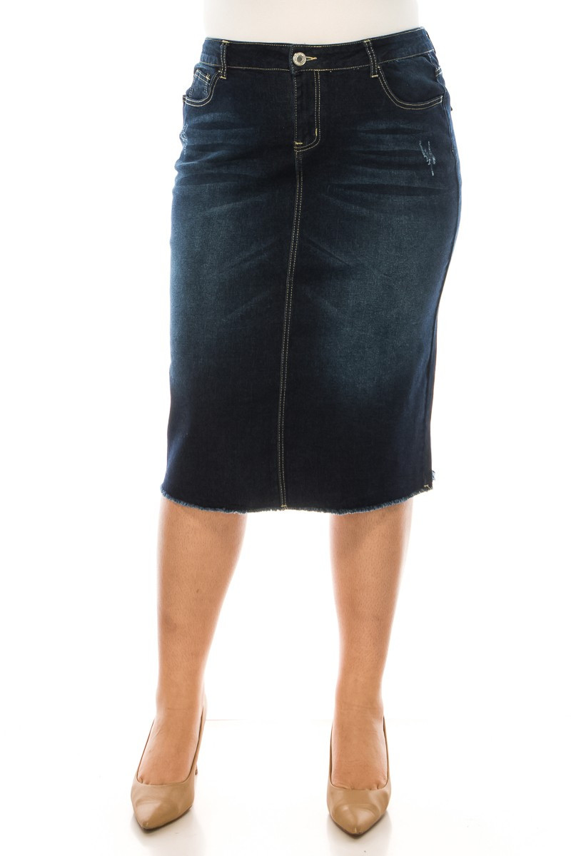 Denim Skirt Plus Size