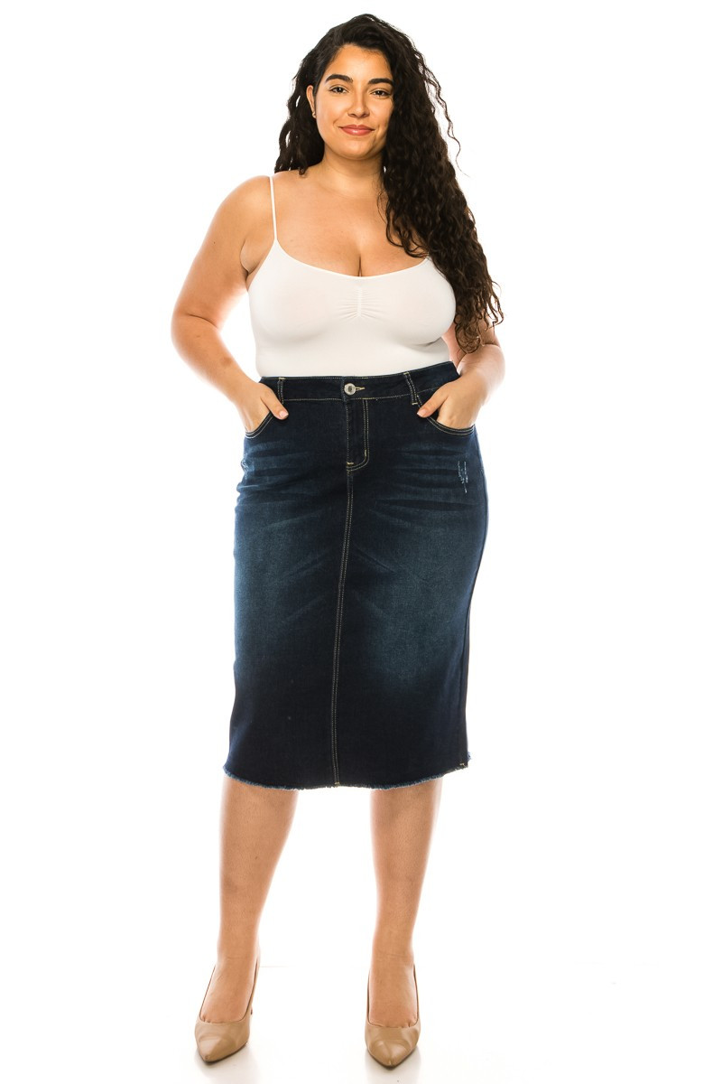 Denim Skirt Plus Size