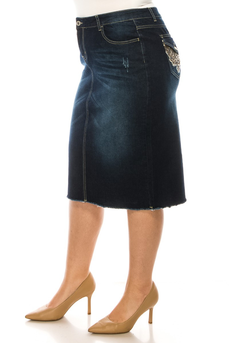 Denim Skirt Plus Size