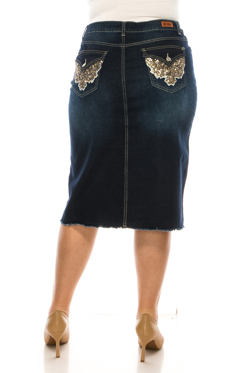 Denim Skirt Plus Size
