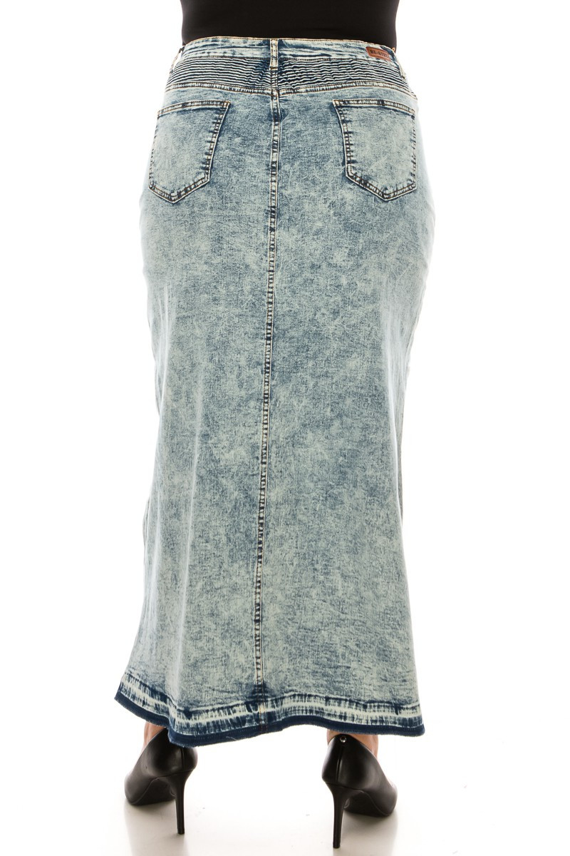 Denim Long Skirt Plus Size