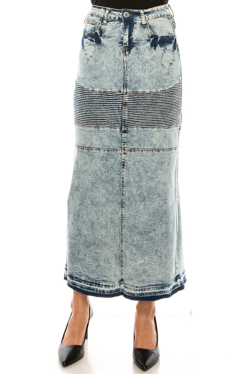 Denim Long Skirt