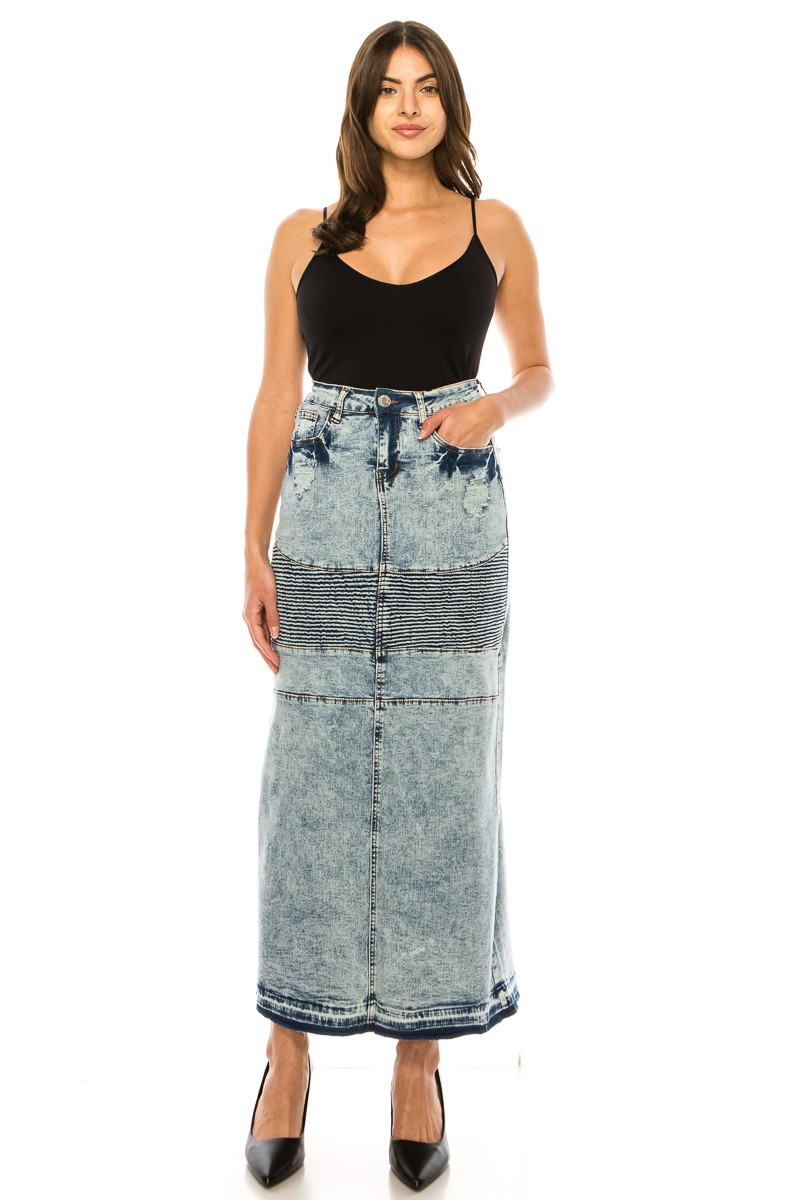 Denim Long Skirt