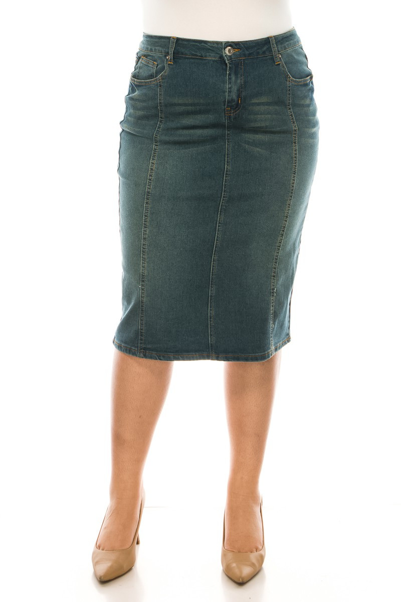 Denim Skirt Plus Size