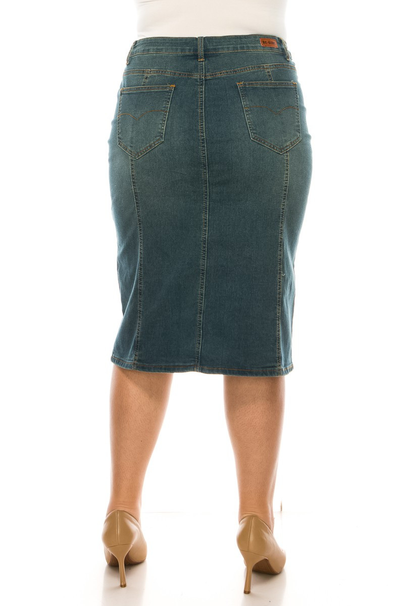Denim Skirt Plus Size