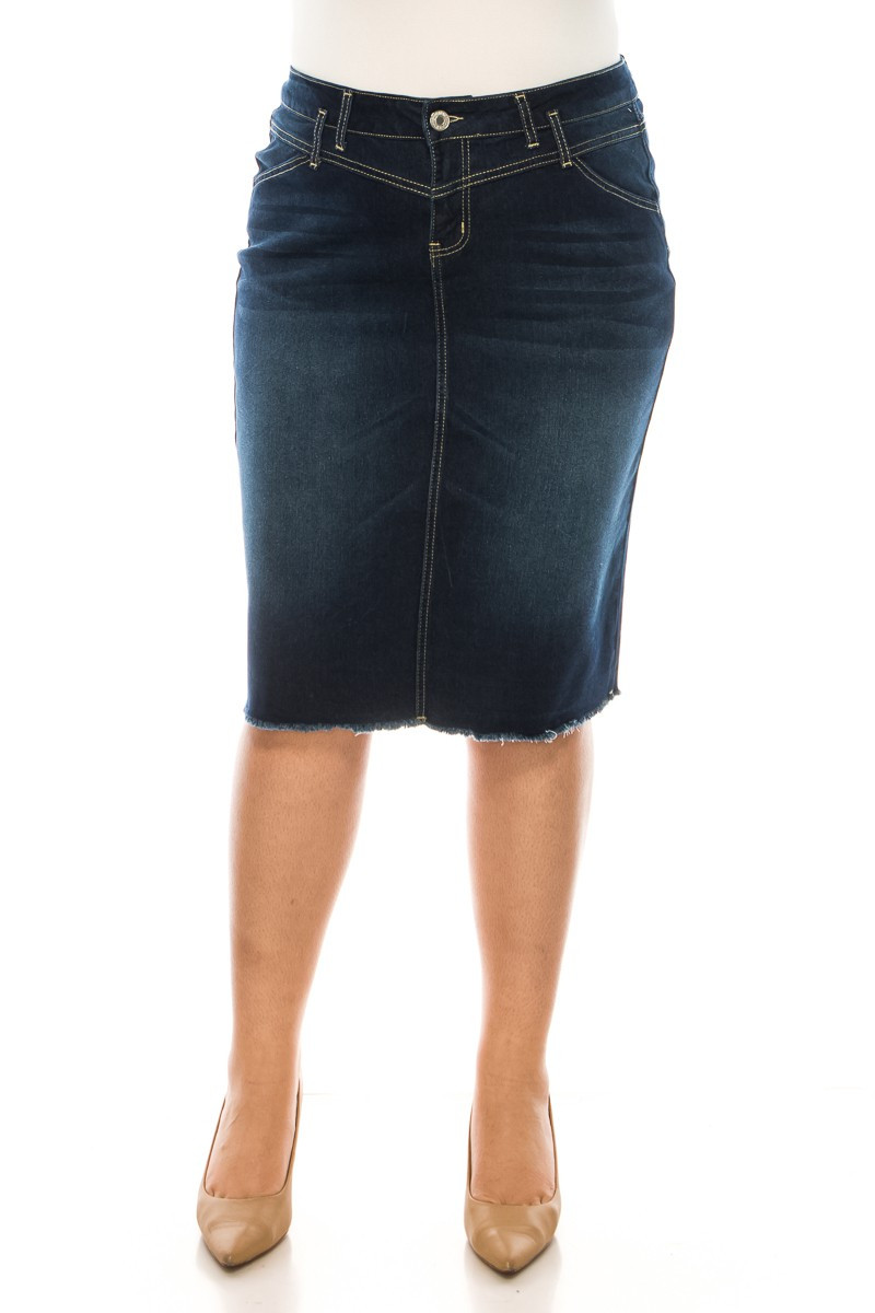 Denim Skirt Plus Size