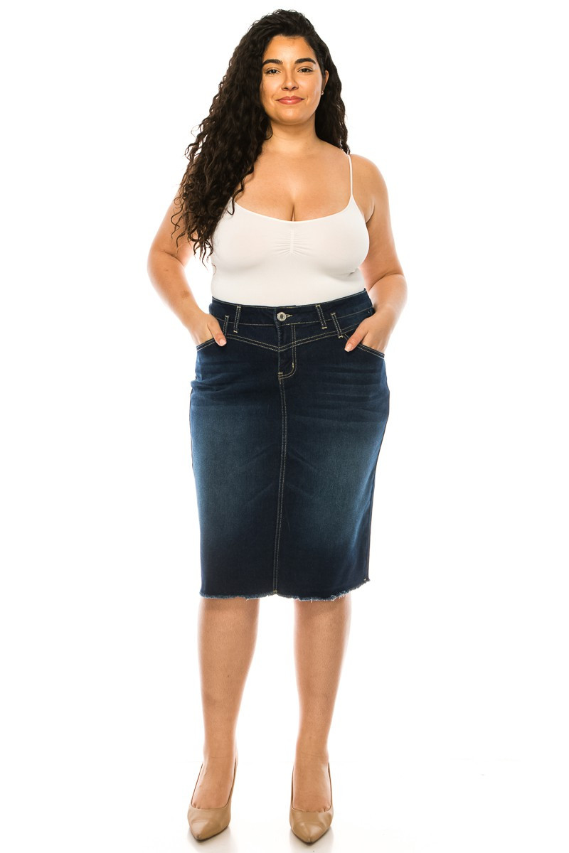 Denim Skirt Plus Size