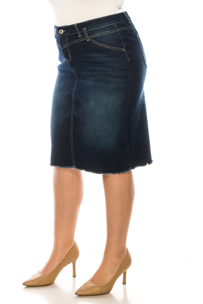 Denim Skirt Plus Size