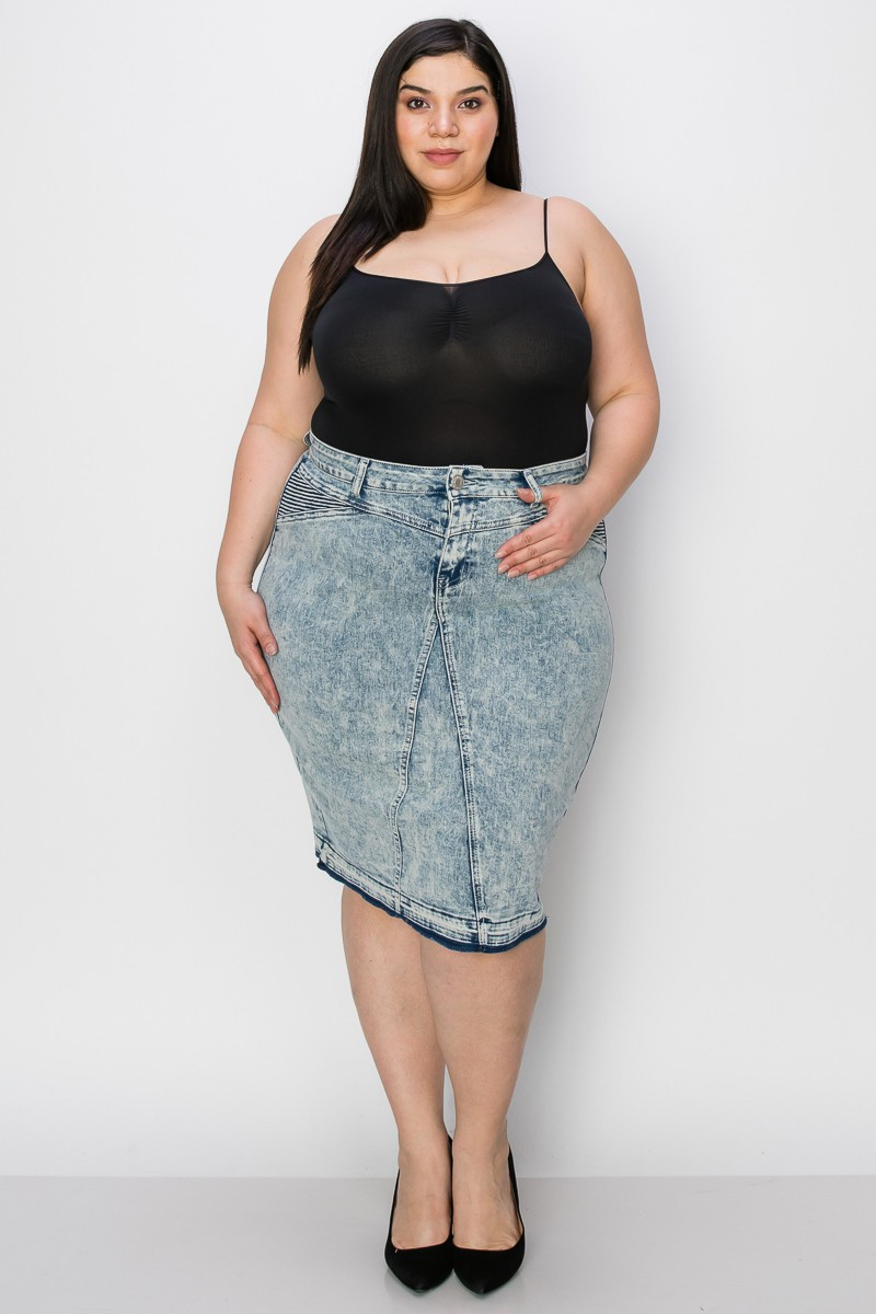 Denim Skirt Plus Size