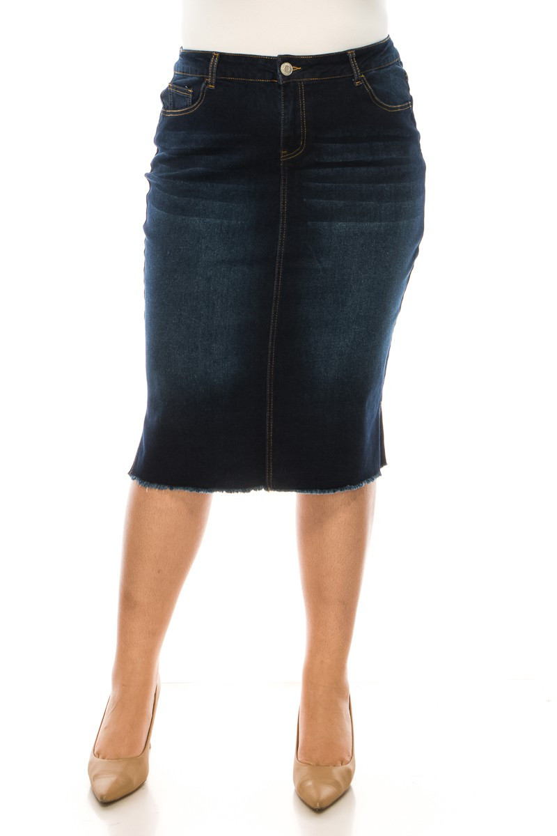 Denim Skirt Plus Size