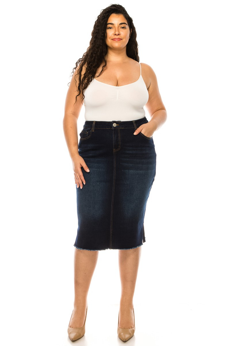 Denim Skirt Plus Size
