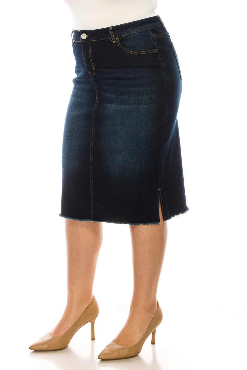 Denim Skirt Plus Size