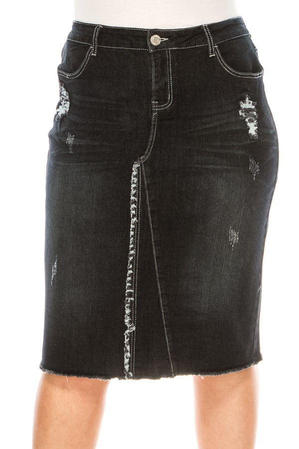 Denim Skirt Plus Size
