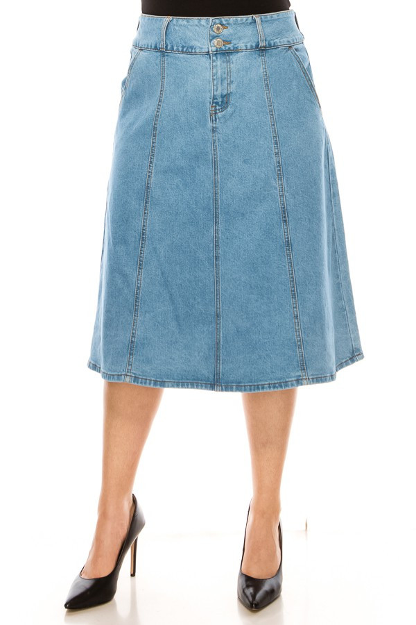 Denim Skirt Plus Size