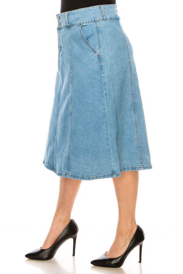 Denim Skirt Plus Size