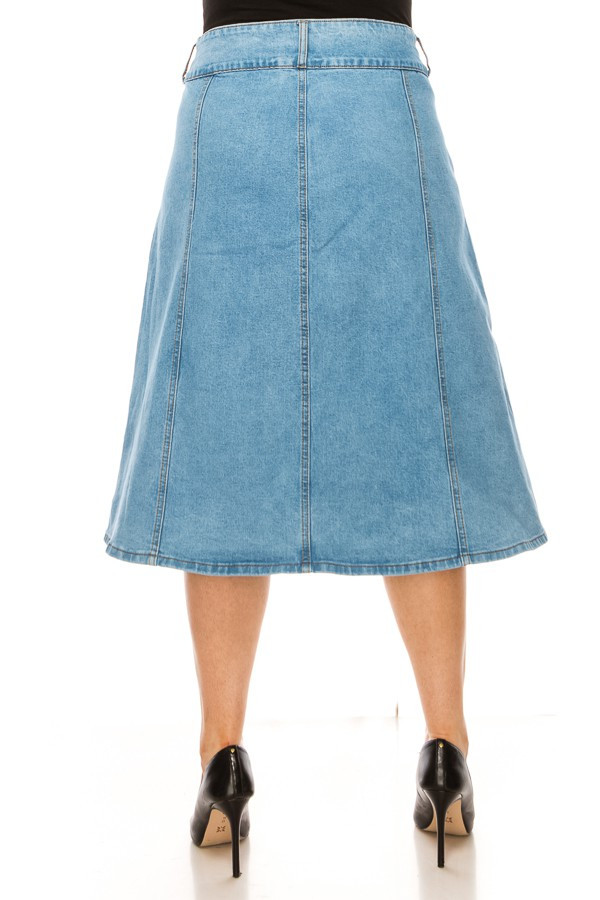 Denim Skirt Plus Size