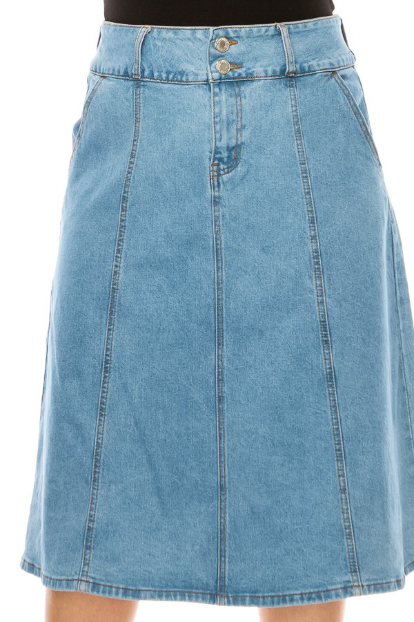 Denim Skirt Plus Size