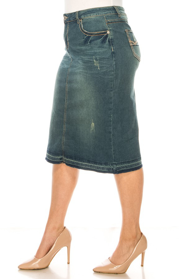 Denim Skirt Plus Size