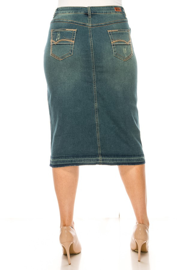 Denim Skirt Plus Size