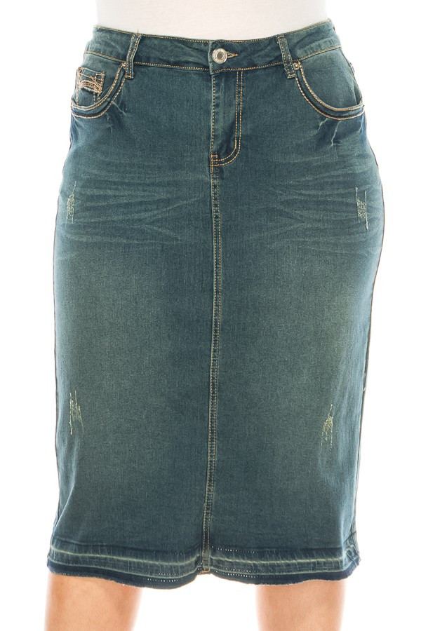 Denim Skirt Plus Size