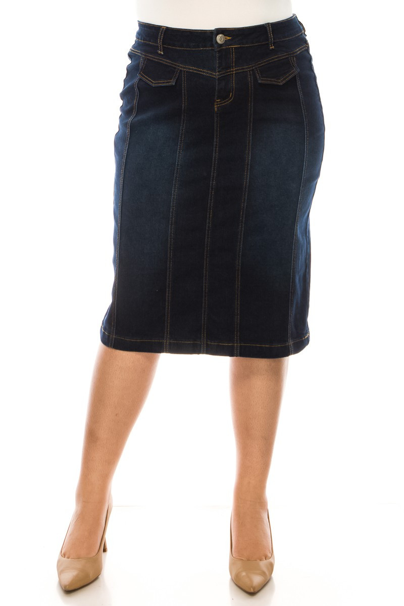 Denim Skirt Plus Size