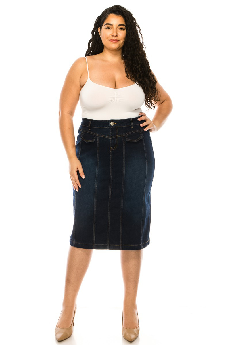 Denim Skirt Plus Size