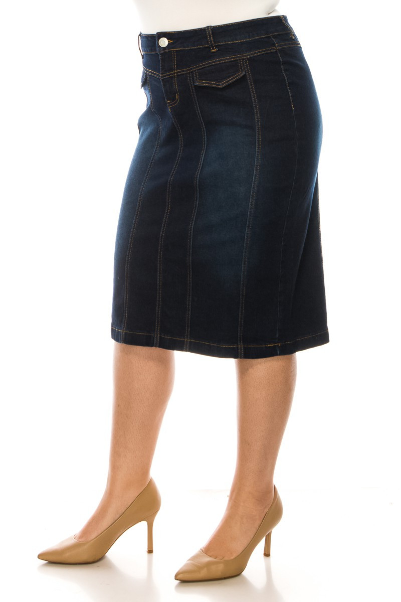 Denim Skirt Plus Size