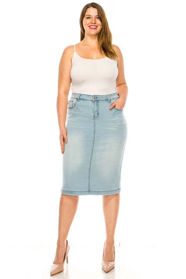 Denim Skirt Plus Size
